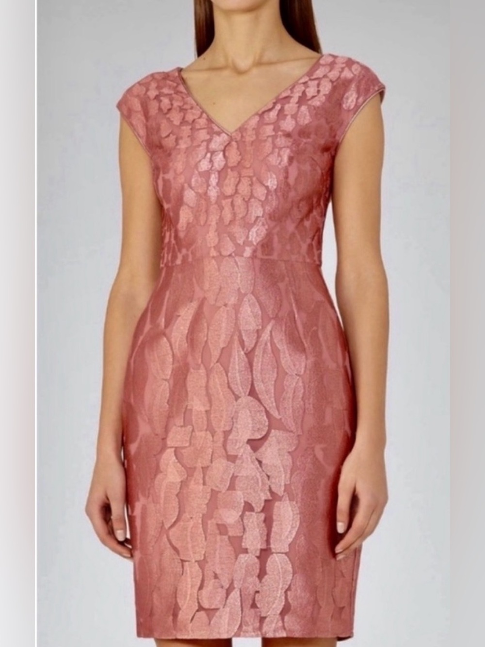 Reiss “Nora” Knee Length Dress in Dusty Rose